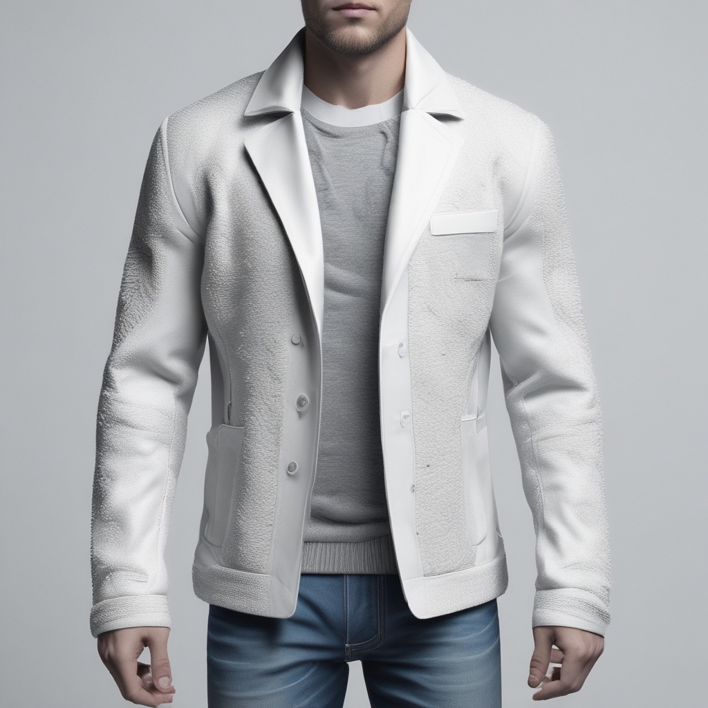 Generated AI image based on user's request for a white jacket